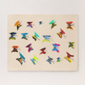 Niedliche Schmetterlinge Aquarellkunst Puzzle (Horizontal)