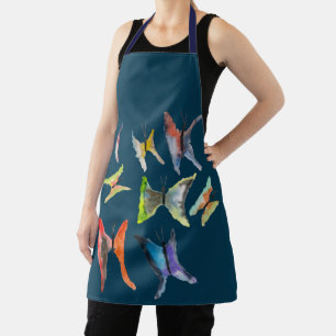 Niedliche Schmetterlinge Aquarellkunst Schürze