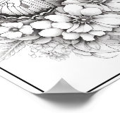 Niedliche Schmetterlinge/Blume Färben Poster (Ecke)