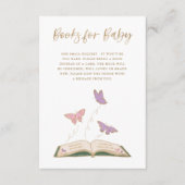 Niedliche Schmetterlinge Bücher für Baby Begleitkarte (Vorderseite)