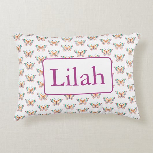 Niedliche Schmetterlinge Dekokissen (Vorderseite)