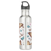 Niedliche Schmetterlinge Edelstahlflasche (Rückseite)