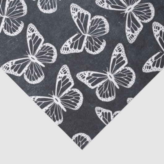 Niedliche Schmetterlinge Elegantes Chic Muster Wei Seidenpapier (Detail)