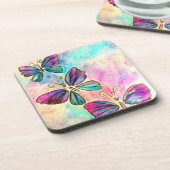 Niedliche Schmetterlinge Getränkeuntersetzer (Linke Seite)