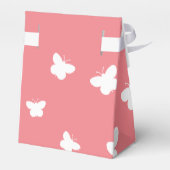 Niedliche Schmetterlinge Rosa Federbaby Dusche Par Geschenkschachtel (Rückseite)
