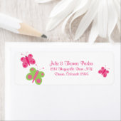 Niedliche Schmetterlinge Rücksendeadressen-Aufkleb (Insitu)