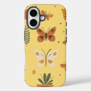 Niedliche Schmetterlinge und Topf iPhone 16 Hülle