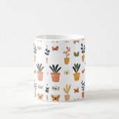 Niedliche Schmetterlinge und Topf Kaffeetasse (Mittel)