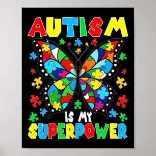 Niedliche Schmetterlingsautismus ist mein Supermac Poster