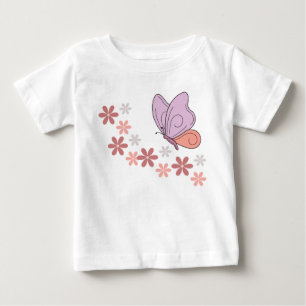 Niedliche Schmetterlingsblütenkunst Baby T-shirt