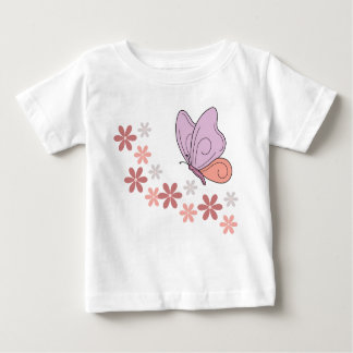 Niedliche Schmetterlingsblütenkunst Baby T-shirt