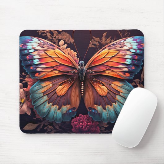 Niedliche Schmetterlingsdarstellung Mousepad (Mit Mouse)