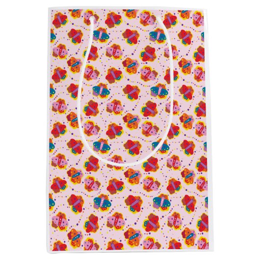 Niedliche Schmetterlingsgeschenktasche im Stil der Mittlere Geschenktüte (Vorderseite)