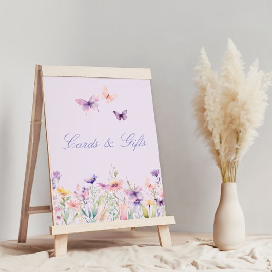 Niedliche Schmetterlingskarten und Geschenke Kinde Poster