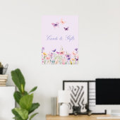 Niedliche Schmetterlingskarten und Geschenke Kinde Poster (Heimbüro)