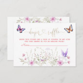 Niedliche Schmetterlingskatastrophe Wildblumen Wie Begleitkarte (Vorne/Hinten)