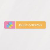 Niedliche Schmetterlingskinder Name Etiketten (Design 1)