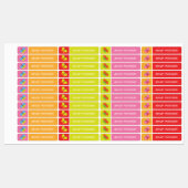 Niedliche Schmetterlingskinder Name Etiketten (Blatt)