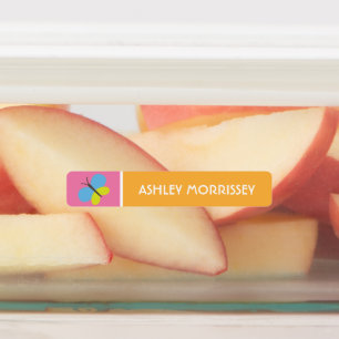 Niedliche Schmetterlingskinder Name Etiketten