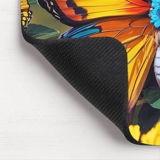 Niedliche Schmetterlingskunst Mousepad (Ecke)