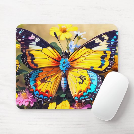Niedliche Schmetterlingskunst Mousepad (Mit Mouse)