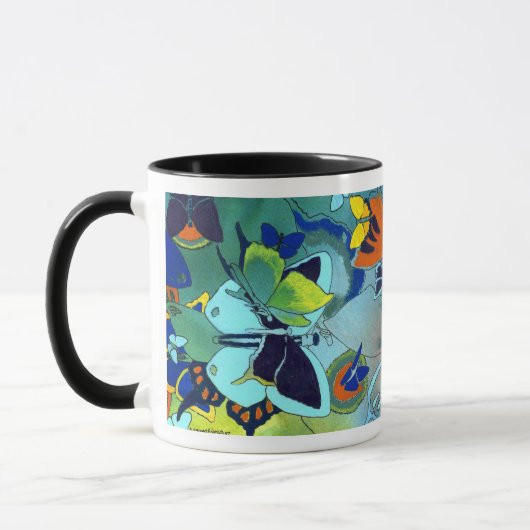 Niedliche Schmetterlingsmosaikfarbe Tasse (Links)