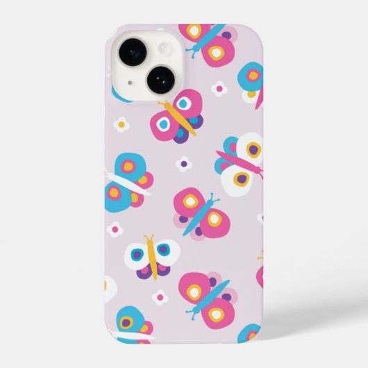 Niedliche Schmetterlingsmuster iPhone Hülle (Rückseite)