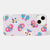 Niedliche Schmetterlingsmuster iPhone Hülle (Rückseite (Horizontal))