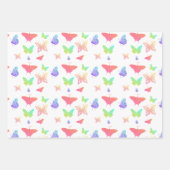 Niedliche Schmetterlingsmuster-Wrapper Geschenkpapier Set (Vorderseite 3)