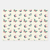 Niedliche Schmetterlingsmuster-Wrapper Geschenkpapier Set (Vorderseite 2)