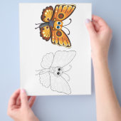 Niedliche Schmetterlingsseite Flyer (Hand)