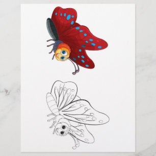 Niedliche Schmetterlingsseite Flyer