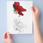 Niedliche Schmetterlingsseite Flyer (Hand)