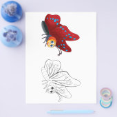 Niedliche Schmetterlingsseite Flyer (Einzeln)