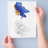 Niedliche Schmetterlingsseite Flyer (Hand)