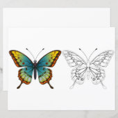 Niedliche Schmetterlingsseite für Cartoon (Vorne/Hinten)