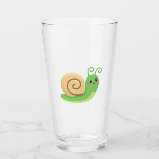 Niedliche Schnecke(6) Glas (Vorderseite)