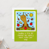 Niedliche Schnecke Apple y Sweet Smile Fall Karte (Vorderseite/Rückseite Beispiel)