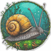 Niedliche Schnecke Aufkleber (Vorderseite)