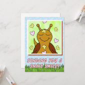 Niedliche Schnecke | Begrüßung Karte (Vorderseite/Rückseite Beispiel)