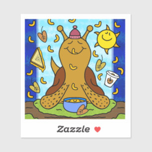 Niedliche Schnecke Comfort Food Happy Fall Equinox Aufkleber