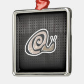 Niedliche Schnecke; Cool Silbernes Ornament (Links)