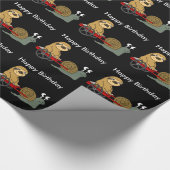 Niedliche Schnecke, die Sloth im roten Lastwagen Geschenkpapier (Ecke)