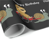 Niedliche Schnecke, die Sloth im roten Lastwagen Geschenkpapier (Rolleneckpunkt)