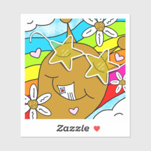 Niedliche Schnecke Groovy Summer Mail Vinyl Aufkleber