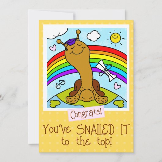 Niedliche Schnecke hat sie an den oberen Abschluss Karte (Vorderseite)