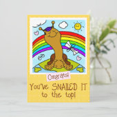 Niedliche Schnecke hat sie an den oberen Abschluss Karte (Stehend Vorderseite)