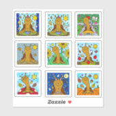 Niedliche Schnecke Herbst 2025 Tiny Art Series Aufkleber (Blatt)