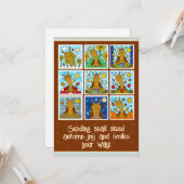 Niedliche Schnecke Herbstfreude und Lächeln Fall Karte (Vorderseite/Rückseite Beispiel)