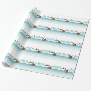 Niedliche Schnecke in Schlafhaube Geschenkpapier